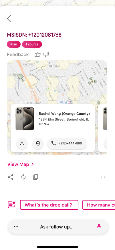 Original customer-context screen