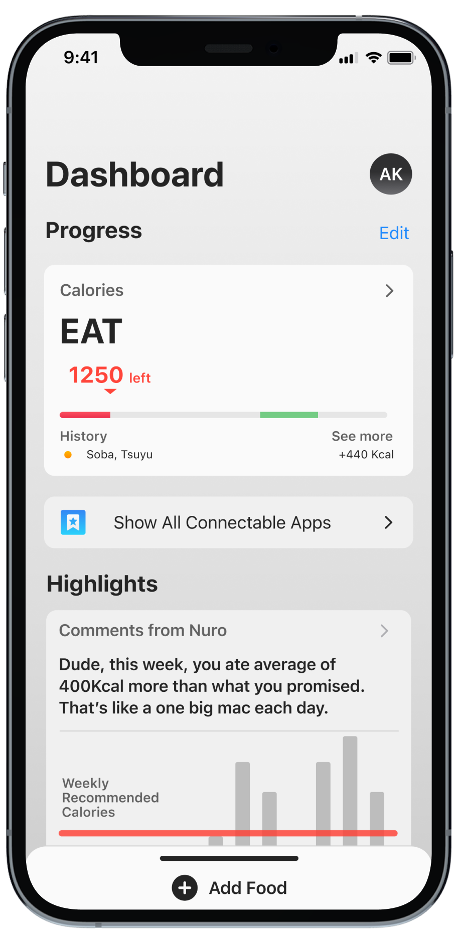 Vita Onlife: Designing connected iOS nutrition and allergy apps — project screen